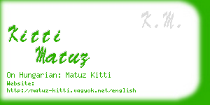 kitti matuz business card